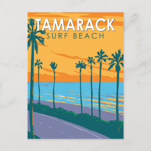 Carte Postale Tamarack Surf Beach California Travel Art Vintage