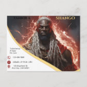 Carte Postale Tambor a Shango Lightening Rayos Invitation (Devant)