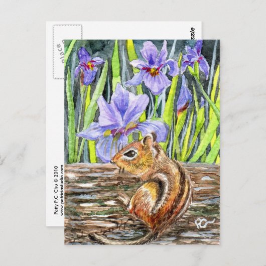 Carte Postale Tamia et iris (Devant / Derrière)