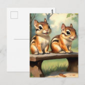 Carte Postale Tamis mignons dans un parc (Devant / Derrière)