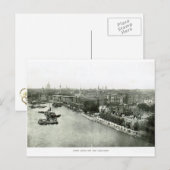 Carte Postale Tamise de Tower Bridge 1900 (Devant / Derrière)