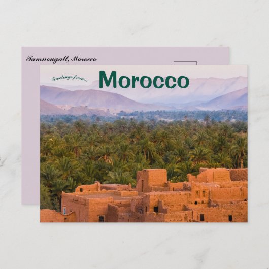Carte postale Tamnougalt Maroc (Devant / Derrière)