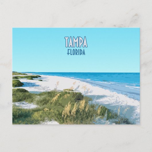 Carte Postale Tampa Beach Floride Vintage (Devant)