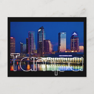 Carte Postale Tampa, Floride à l'aube des îles Davis.