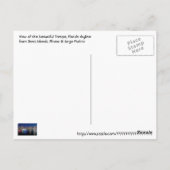 Carte Postale Tampa, Floride à l'aube des îles Davis. (Dos)