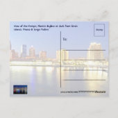 Carte Postale Tampa, Floride à l'aube des îles Davis. (Dos)