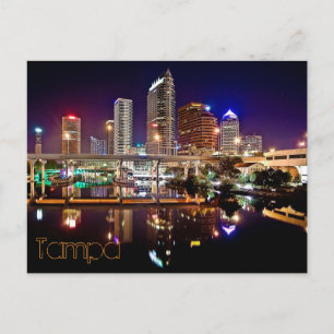 Carte Postale Tampa, Floride depuis le pont de Platt Street.