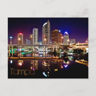 Carte Postale Tampa, Floride depuis le pont de Platt Street.