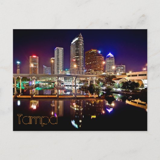 Carte Postale Tampa, Floride depuis le pont de Platt Street. (Devant)