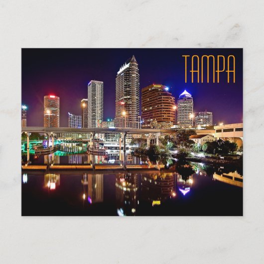 Carte Postale Tampa, Floride depuis Platt Street Bridge. (Devant)