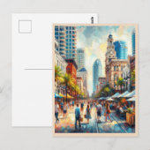 Carte Postale Tampa, Floride Street Peinture Voyage (Devant / Derrière)