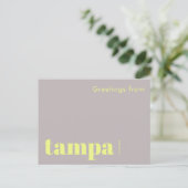 Carte Postale Tampa Floride typographique moderne (Debout devant)