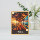 Carte Postale Tampa, Floride | VINTAGE (Debout devant)