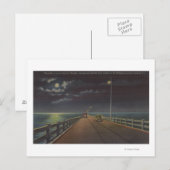 Carte Postale Tampa, Floride - Vue sur la lune du pont Gandy (Devant / Derrière)