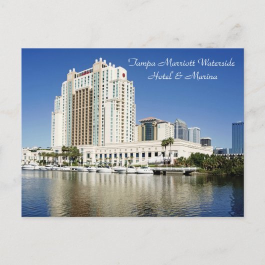 Carte Postale Tampa, Marriott, Waterside, Hotel & Marina (Devant)