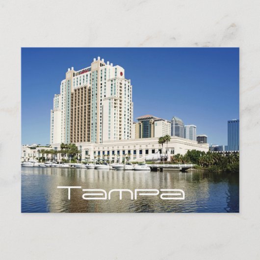 Carte Postale Tampa, Marriott, Waterside, Hotel & Marina (Devant)