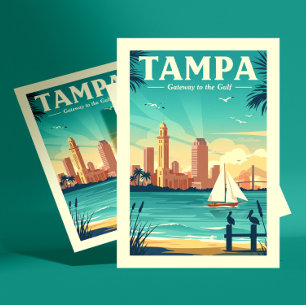 Carte Postale Tampa vintage