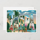 Carte Postale Tampa, Vintage voyage de Floride (Devant / Derrière)