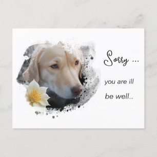 Carte Postale *~ Tan Dog AP61 Remettre de la tristesse Fleur
