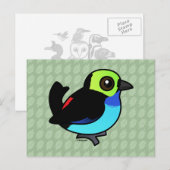 Carte Postale Tanager Paradise Birdorable (Devant / Derrière)