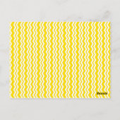 Carte Postale Tandem Bike (Chevron Jaune) Numéro de tableau (Dos)