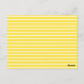 Carte Postale Tandem Bike (Yellow Stripes) Numéro de tableau (Dos)