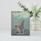 Carte Postale Tandem de caniche (Debout devant)