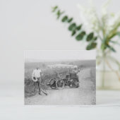 Carte Postale Tandem vintage 3 roues (Debout devant)