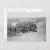 Carte Postale Tandem vintage 3 roues (Devant / Derrière)