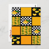 Carte Postale Tangérine et Patchwork en plastique (Devant / Derrière)