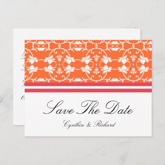 Carte postale Tangerine Raspberry Orange Save The  (Devant / Derrière)