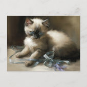Carte Postale Tangle de ruban Siamese Kitten (Devant)