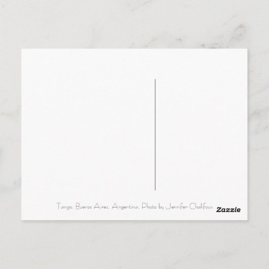 Carte Postale Tango (Dos)