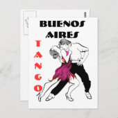 Carte Postale Tango de Buenos Aires (Devant / Derrière)