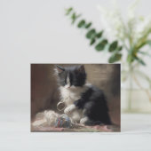 Carte Postale Tangup Dans Fun Black and White Kitten (Debout devant)