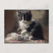 Carte Postale Tangup Dans Fun Black and White Kitten (Devant)