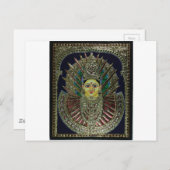 Carte Postale Tanjore Adi Parashakti Peinture (Devant / Derrière)