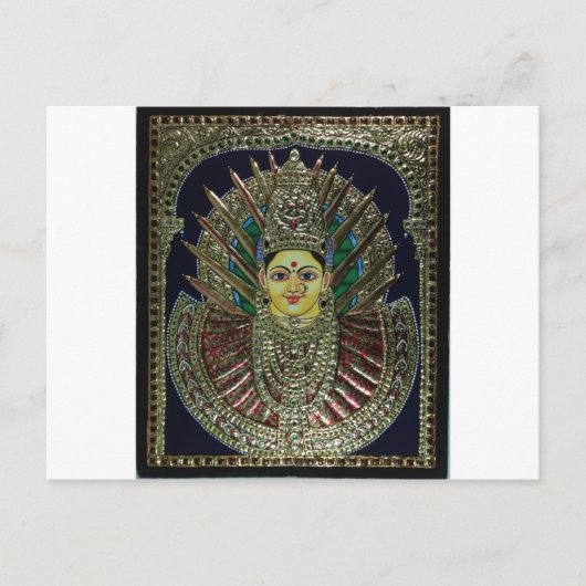 Carte Postale Tanjore Adi Parashakti Peinture (Devant)