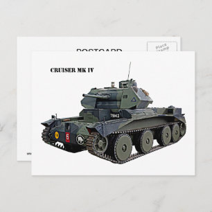 Carte Postale Tank Mk IV britannique