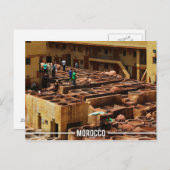 Carte Postale Tannerie en cuir de Fez - Chouara Maroc (Devant / Derrière)