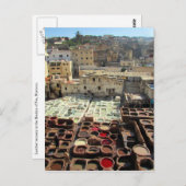 Carte Postale tannerie en cuir fés (Devant / Derrière)