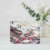 Carte Postale Tanneries Fès, Maroc (Debout devant)