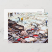 Carte Postale Tanneries Fès, Maroc (Devant / Derrière)