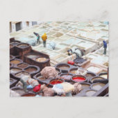 Carte Postale Tanneries Fès, Maroc (Devant)