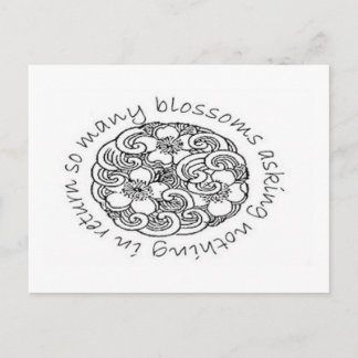 Carte Postale Tant de fleurs Haiku Postcard