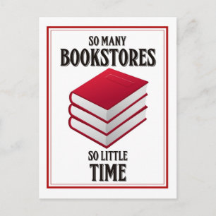 Carte Postale Tant de librairies, tellement peu d'heure