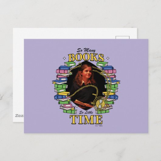 Carte Postale Tant De Livres, Si Peu De Temps (Devant / Derrière)