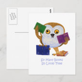 Carte Postale Tant De Livres Si Peu De Temps (Devant / Derrière)