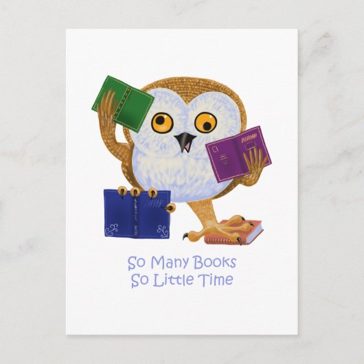 Carte Postale Tant De Livres Si Peu De Temps (Devant)