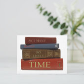 Carte Postale Tant de livres tellement peu d'heure (Debout devant)